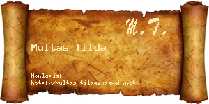 Multas Tilda névjegykártya